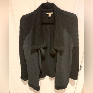 LUCKY BRAND Black & Grey Knit Cardigan, XL